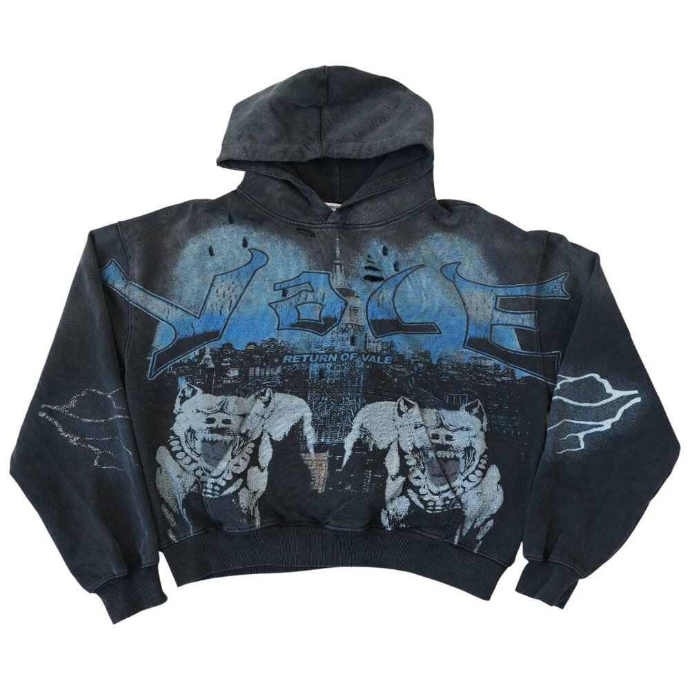Vale Forever The Dogs Pullover Hoodie Vintage Black
